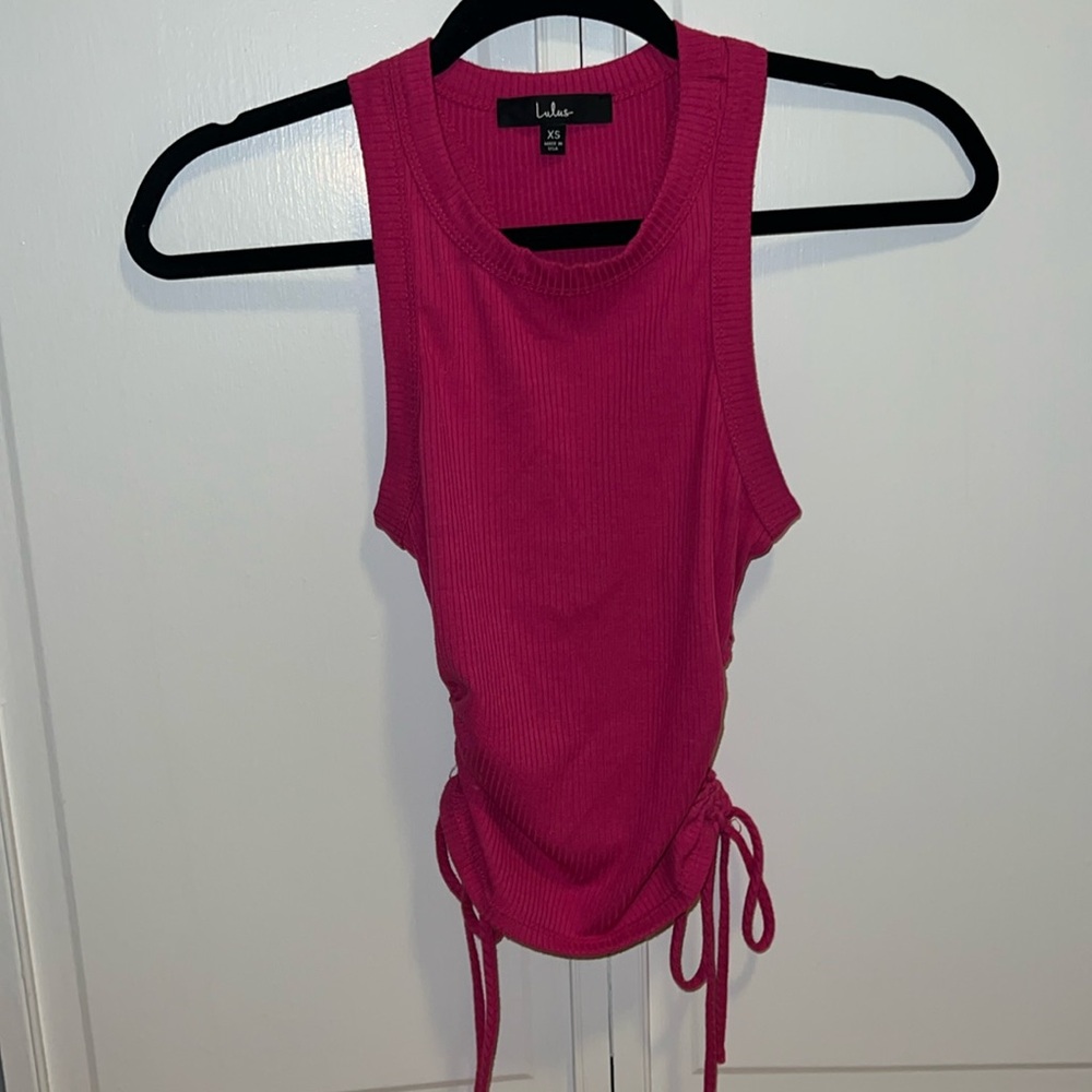 Pink crop top